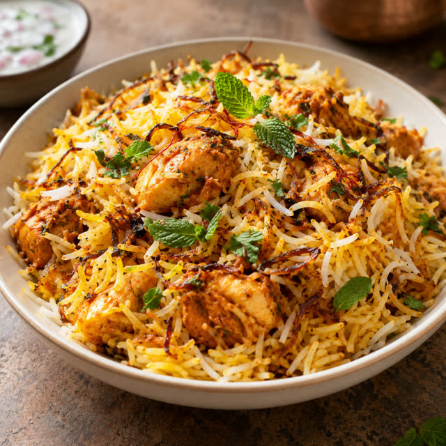 Hyderabadi Chicken Biryani (Boneless)