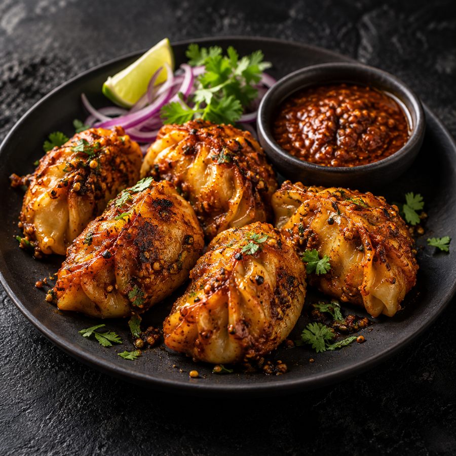 Chicken Achaari Momos